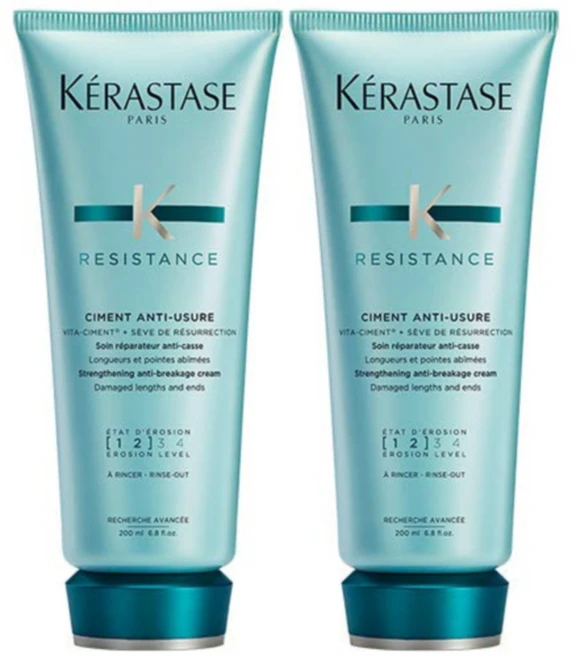 KERASTASE 모든 손상 모발 타입을 위한 케라스타즈 저항력 시멘트 안티 유즈 컨디셔너 200ml 듀오 팩, 한개옵션0 - 쿠팡