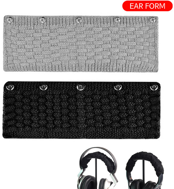 이어폼 뜨개질 헤드셋 밴드 헤드폰 커버 헤드 쿠션, 그레이 H902