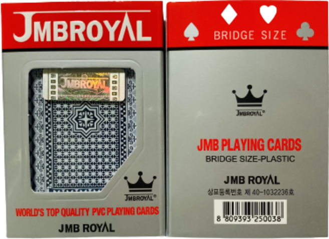 JMBROYAL 트럼프 플라스틱 플레잉카드 브릿지 사이즈 1개, 제비무늬, 별무늬