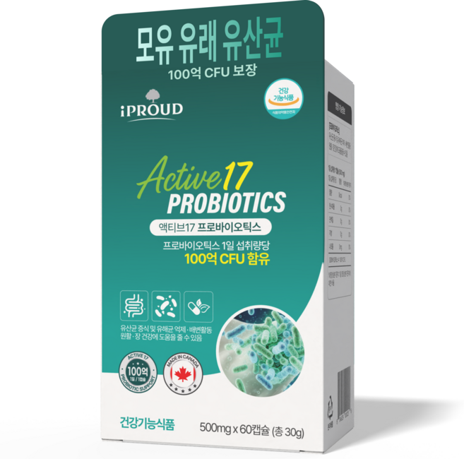 아이프라우드 모유 유래 유산균 100억 CFU 보장 프로바이오틱스 임산부 유산균, 1개, 60정