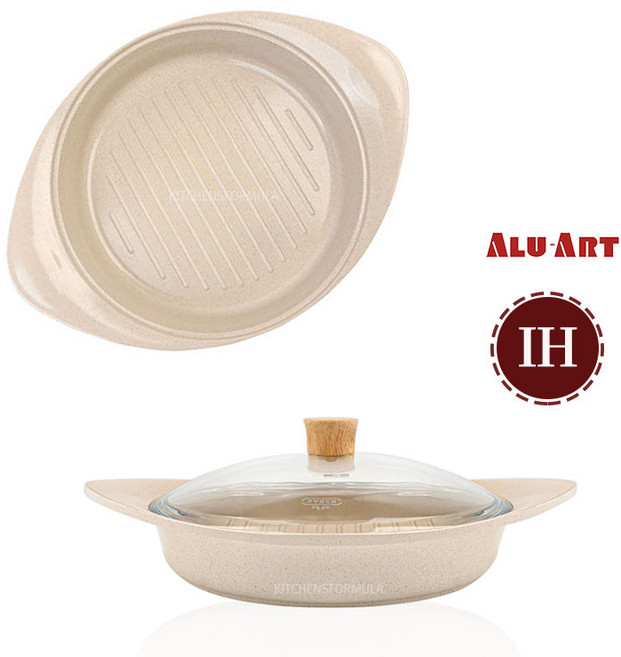 알루아트 IH 멀티 구이팬 에페 인덕션 그릴팬 스테이크팬, 1개, 20cm