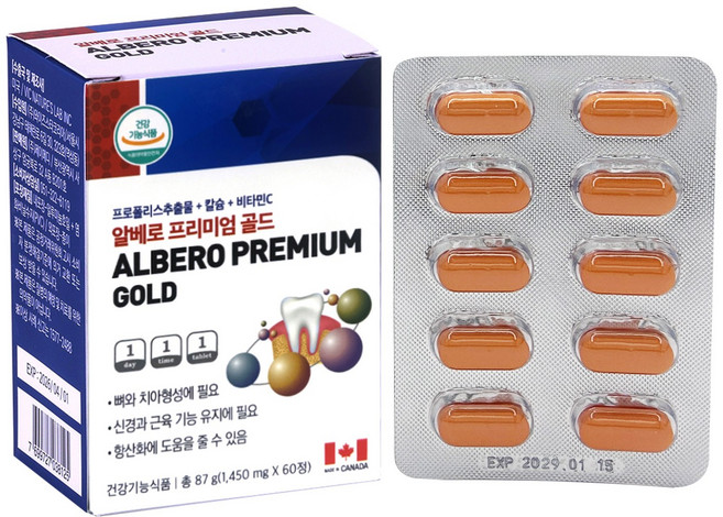 알베로 프리미엄 60T 치아건강, 1개, 60정