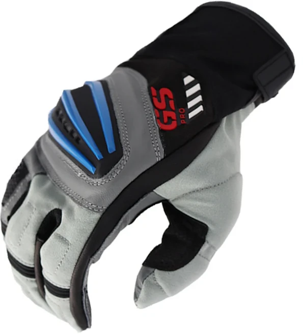 BMW GS Rallye 3 차량 모델 용 오토바이 레이싱 전체 손가락 사이클링 가죽 터치 스크린 장갑, 01 XXL, 04 파란색