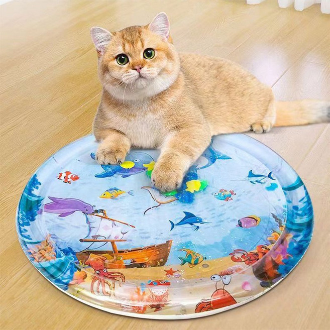 HANTAO 강아지 쿨매트 공기 물 주입식 물매트 사계절 아이스 고양이 침대 장난감+공기주입통 65cm 100cm