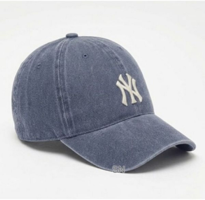 MLB 베이직 워싱 언스트럭쳐 볼캡 NY 네이비, F