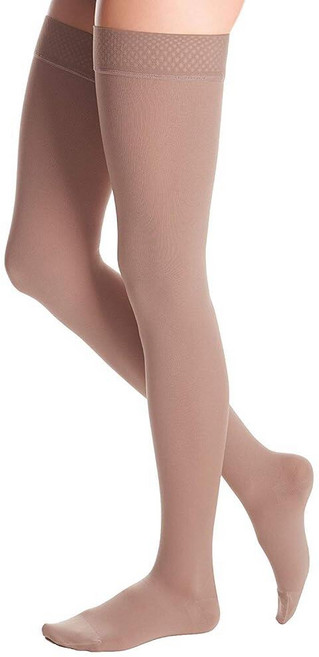 Duomed Advantage 30-40 mmHg 허벅지 높이 비즈 밴드 클로즈드 토, X-Large, 베이지