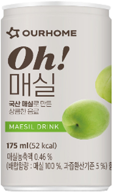 아워홈 Oh 매실캔 1박스 (175mlx30개입), 30개, 175ml