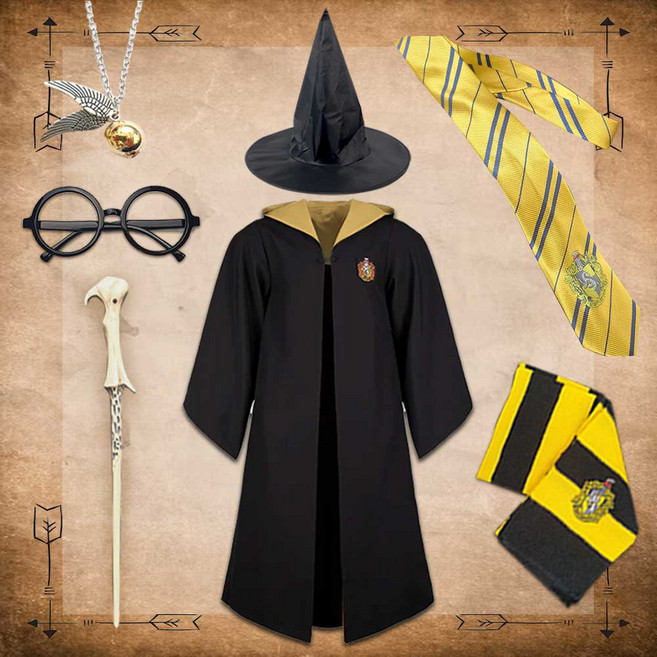 해리포터 망토 7종세트 성인 어린이 키즈 의상 덤블도어 볼드모트 지팡이 교복 옷 코스튬 코스프레 반티 [고급지팡이]
