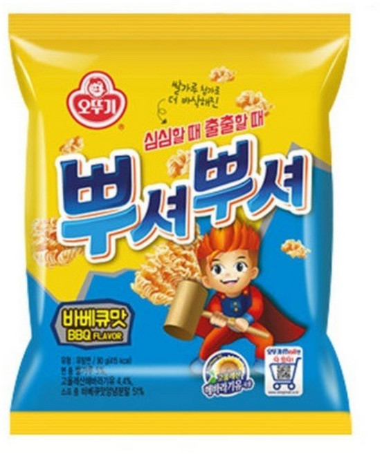오뚜기 뿌셔뿌셔 바베큐맛 X 24개 무배, 90g
