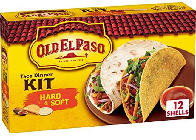 Old El Paso 타코 디너 키트 하드 소프트 323.2g, 1개