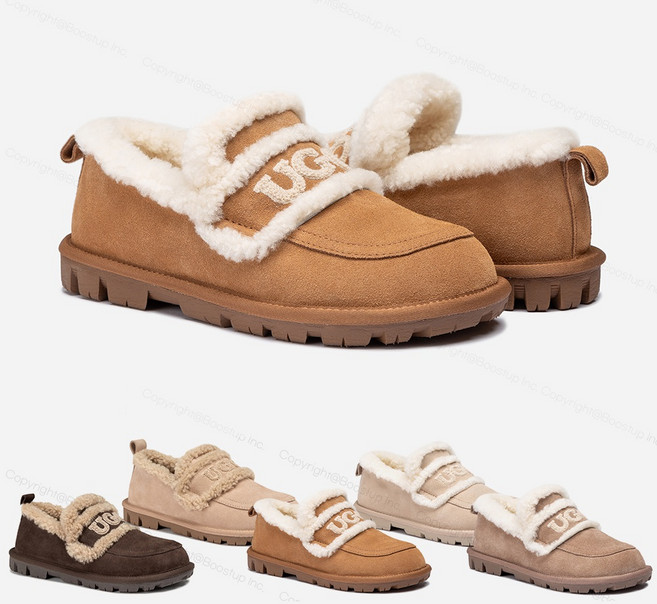 어그모카신 호주 오즈웨어 바이올렛 시어링 양털 로고 로퍼 OB939