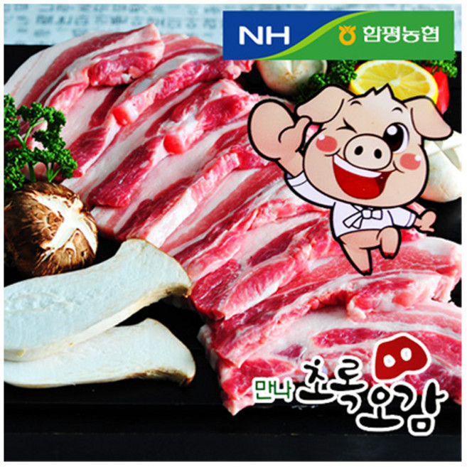 함평농협만나초록오감 삼겹살, 1개, 300g 구이용