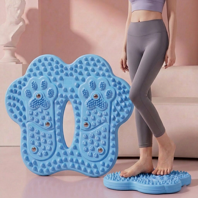 컴포트피크 에어스텝퍼 발지압 밸런스 하체운동 홈트 운동기구, 블루