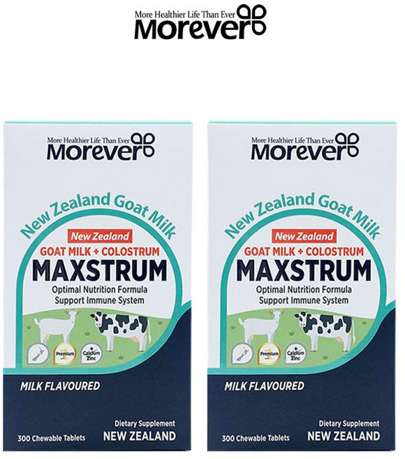 뉴질랜드 모에버 맥스트럼 초유+산양유 단백질 300정 x 2통, 2개