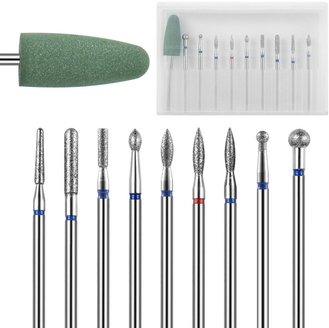 클래식네일 아트 네일 컴팩트 드릴비트 10종 세트, 1개, 컴팩트 드릴비트 10종(253)