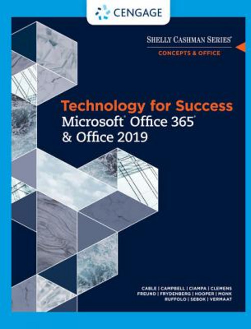 Technology for Success and Shelly Cashman Series Microsoftoffice 365 & Office 2019 Paperback, Cengage Learning, English, 9780357026380