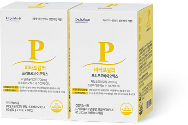닥터제안 비타포뮬러 프리 프로 유산균 2개월 100억 2gx60포 자일로올리고당 신바이오틱스, 30회분, 2개