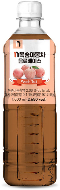 특가할인 대호 (N)복숭아 홍차 농축액상음료, 6개, 1L