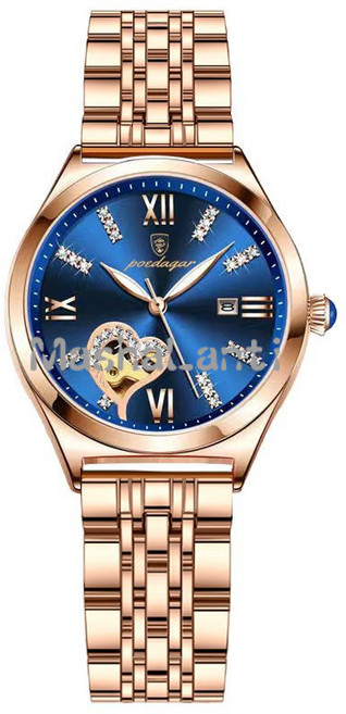 여성손목시계메탈 가죽밴드 여성 시계 브랜드 시계 럭셔리 방수 캘린더 쿼츠 시계 마샤 란티 r-240613-3