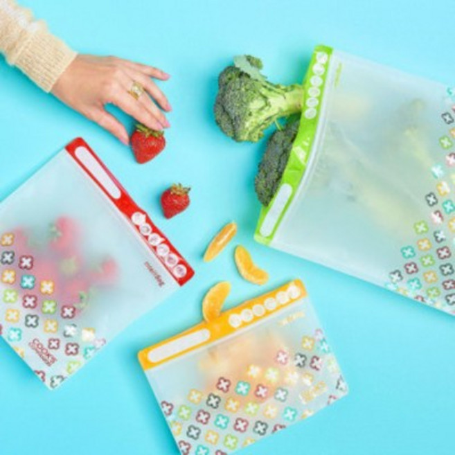 다회용 스탠딩 신선식품전용 지퍼백 3배신선 항아리닮은 숨쉬는 특허지퍼백, 1개