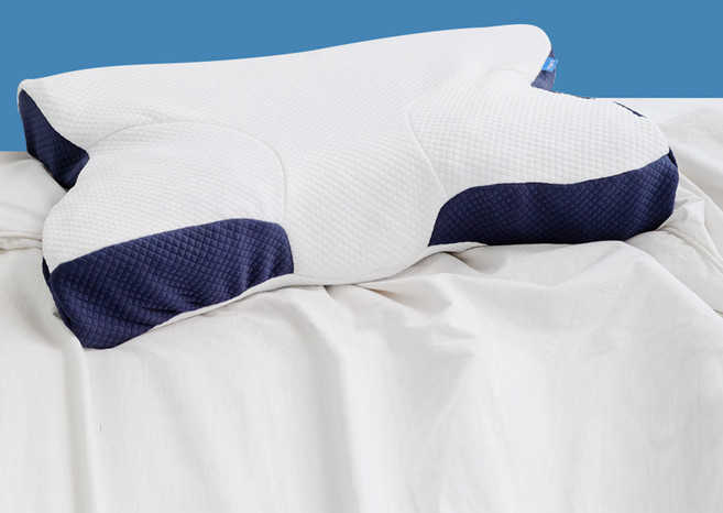 경추 메모리폼 빨아쓰는 숙면 베개, 네이비 커버 1개, 1개