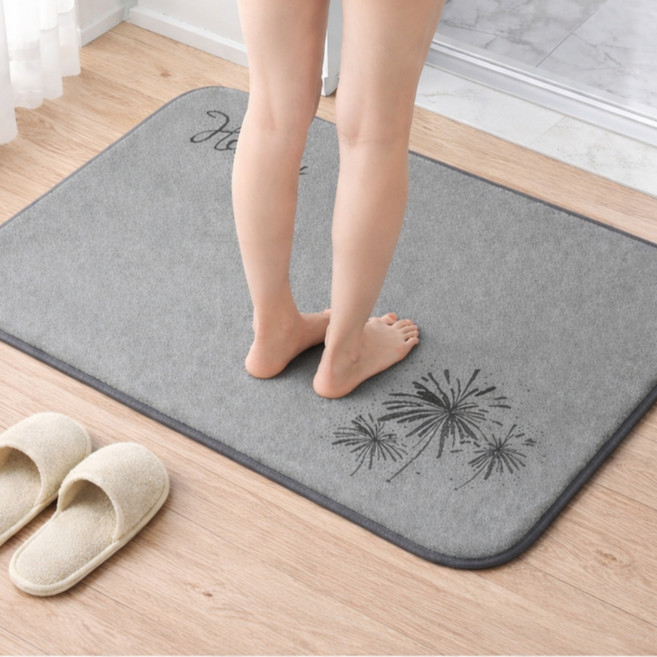 마니모아 간편세척 논슬립 쿠션 발매트, 그레이