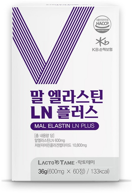 3세대 말 엘라스틴 LN 플러스 어린콜라겐 600mg 60정, 1개