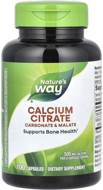 Nature's Way 칼슘시트레이트 캡슐 100정(캡슐 1정당 250mg), NaturesWay칼슘시트레이트캡슐100정캡슐1정당25, 1개 - 쿠팡