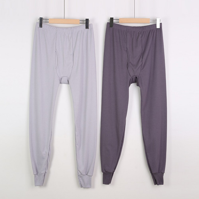 [국내생산]면100% 남자 양면 내복 바지 2매입