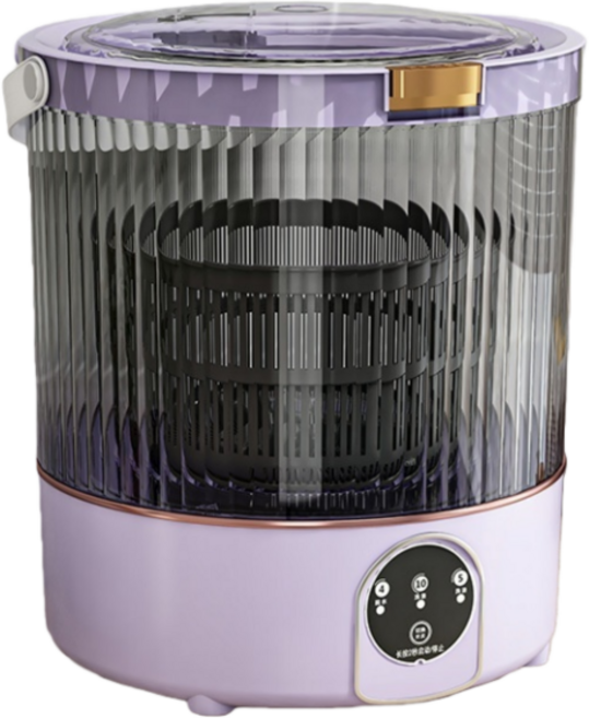 迷你洗衣機，小空間洗衣首選，操作簡單，節能省水，透明視窗，靜音運行, 淺紫色, 迷你洗衣機 內衣洗衣機