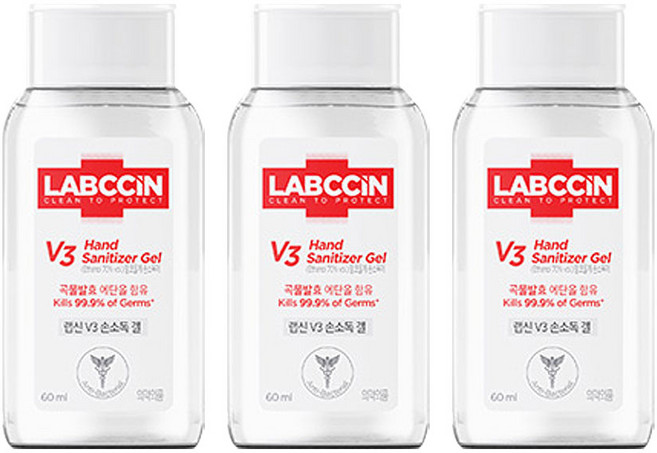 랩신 프레시 새니타이저 겔 손소독제, 60ml, 3개