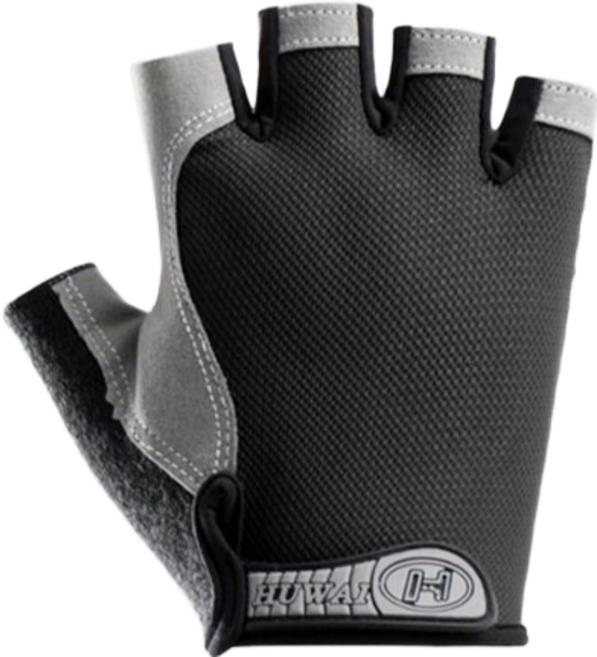 화니행복마트 자전거 반장갑 논슬립 통풍 장갑 라이딩, 블랙, 1개