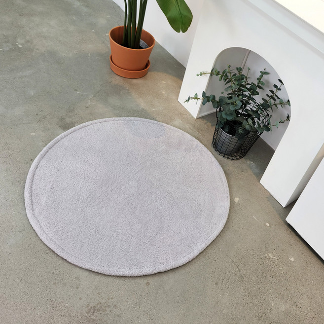 유니온카페트 소프트샤기 원형러그 지름100cm 2color (선명한 컬러감의 포인트러그 부드러운 촉감 물세탁 ok)
