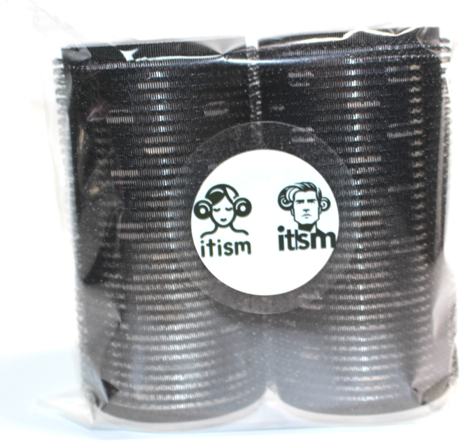 잇즘 앞머리 열전도 헤어롤 대형 직경50mm 2P, 블랙