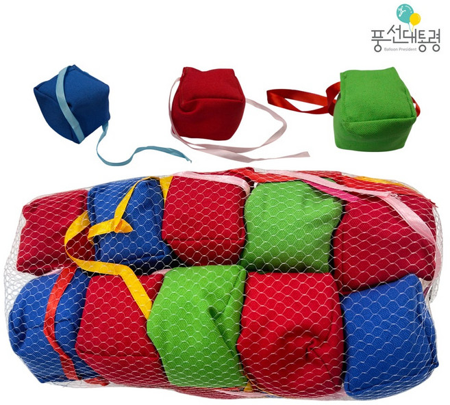 풍선대통령 꼬리 오재미 20개입 콩주머니 던지기 체육대회 박터트리기, 5개