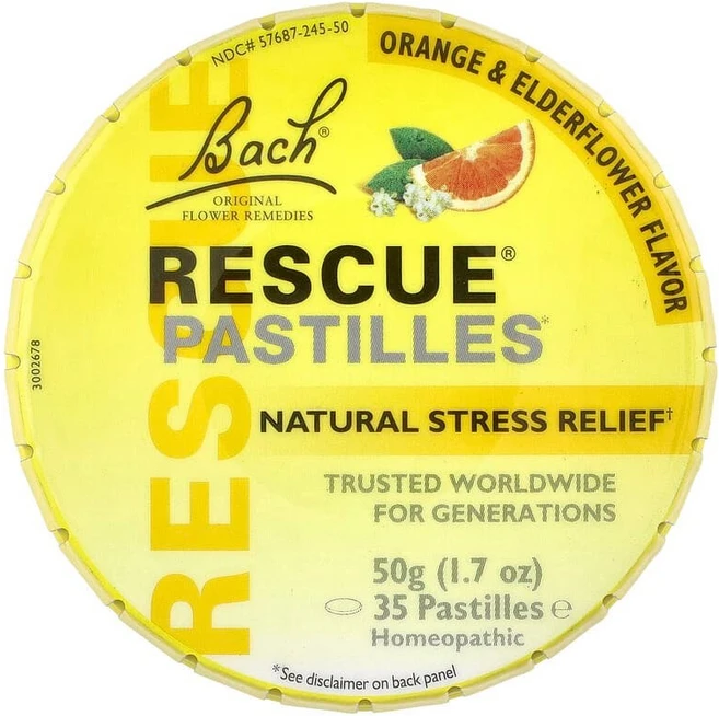 바흐 Bach Rescue® 정제 천연 스트레스 완화 오렌지 & 엘더플라워 35정 50g(1.7oz) BAC-01451, 50g, 1개 - 쿠팡