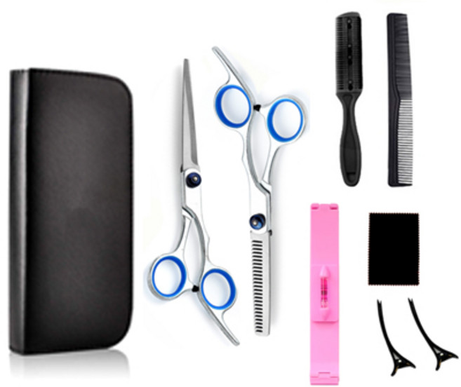 러브핑코 셀프 9종 미용 가위 세트, 1개, 셀프미용가위세트 WES11A