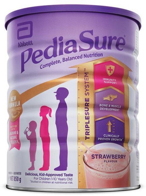 호주 페디아슈어 스트로베리 뉴 포뮬러 850g 1~10세 어린이를 위한 완전하고 균형잡힌 영양, 1개