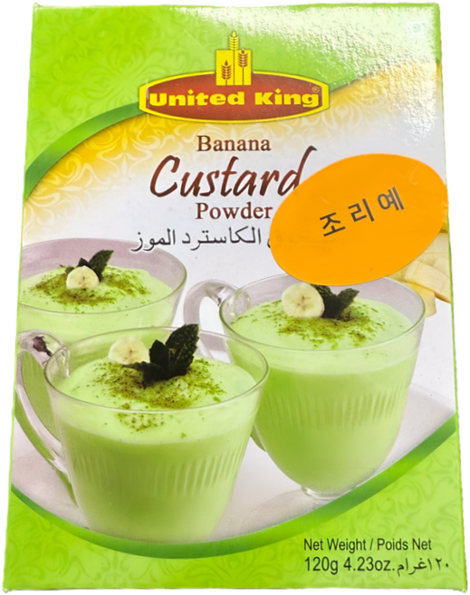UNITED KING Banana Custard Powder 120g / 바나나향 커스타드 파우더 PK, 1개