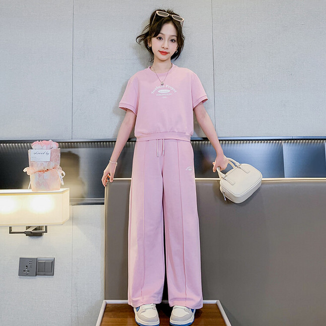 조이걸스 여름 여아 주니어 반팔티셔츠 바지 상하복 세트