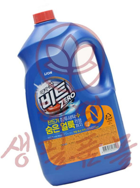 비트제로 액체 세탁세제 4L 드럼용 리필 1EA 세정 찌든때제거 업소용 숙박업 용기타입