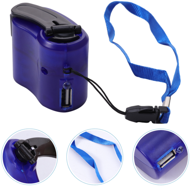 수력발전기 캠핑용 소형 전기 발전기 다용도 풍력 터빈 크랭크, [01] 색상 Blue, 1개, 01 Blue