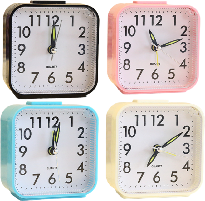 태은랩 무소음 미니 알람 탁상시계, 블랙