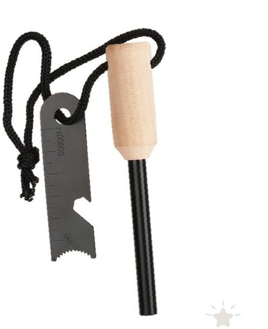 야외 활동 화재 점화 도구 마그네슘 막대 부싯돌 세트 캠핑 생존 장비 휴대용, 1개, 원통형