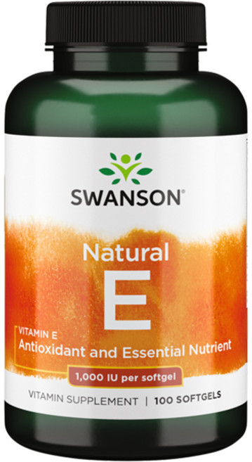 스완슨 내추럴 비타민 E 1000IU 소프트젤, 1개, 100정