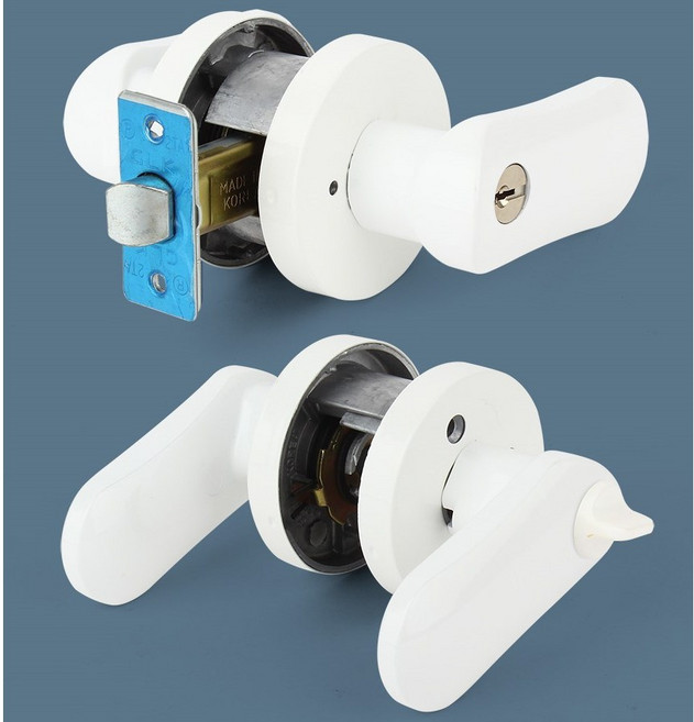 방문손잡이 방화문 화장실 욕실 안방 문고리 방문도어락 열쇠 버튼형, 도어록 열쇠형 블랙, 1개