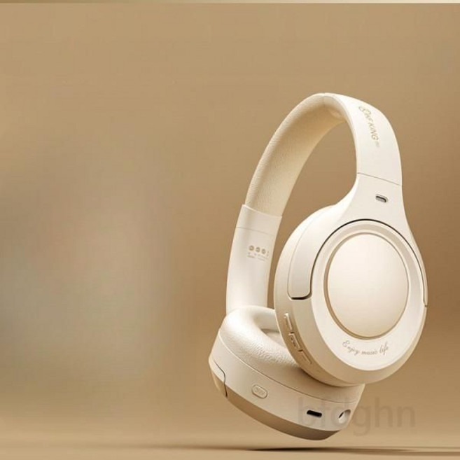 노이즈캔슬링 무선 블루투스 헤드폰 긴 배터리 수명 감각적 디자인 편안한 착용감 가성비 좋은 음악감상용 e스포츠 게임용 10대 청소년용, E_샌드록 화이트 Hi-Res 소음 감소, 공식 표준