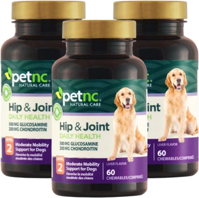 petnc NATURAL CARE 반려동물 천연 케어 골반 & 관절 레벨 간 맛 씹는 캔디 60개 3 SET, 1개 - 쿠팡