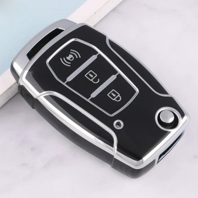 TG 쌍용 자동차 키케이스 티볼리 토레스 코란도 렉스턴 스포츠칸 3버튼 스마트 키케이스 키커버, A타입_블랙