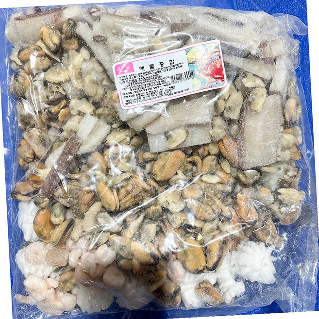 냉동 모둠 해물 3kg 4개 해물믹스 해물탕 볶음용